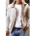 Men's Matte Velocked Composite Leather Jacket Thick Coat